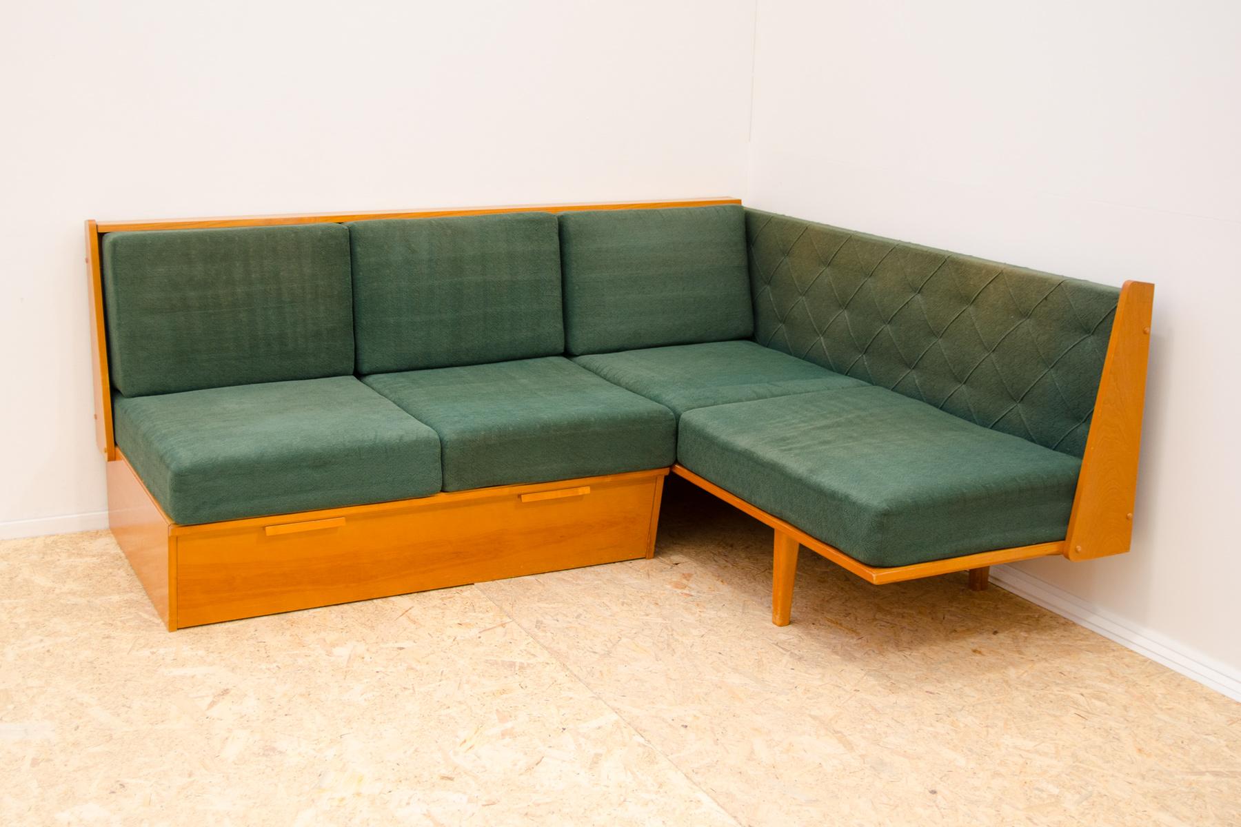 Mid-Century Modern Mid century corner folding sofa, Czechoslovakia, 1960´s For Sale