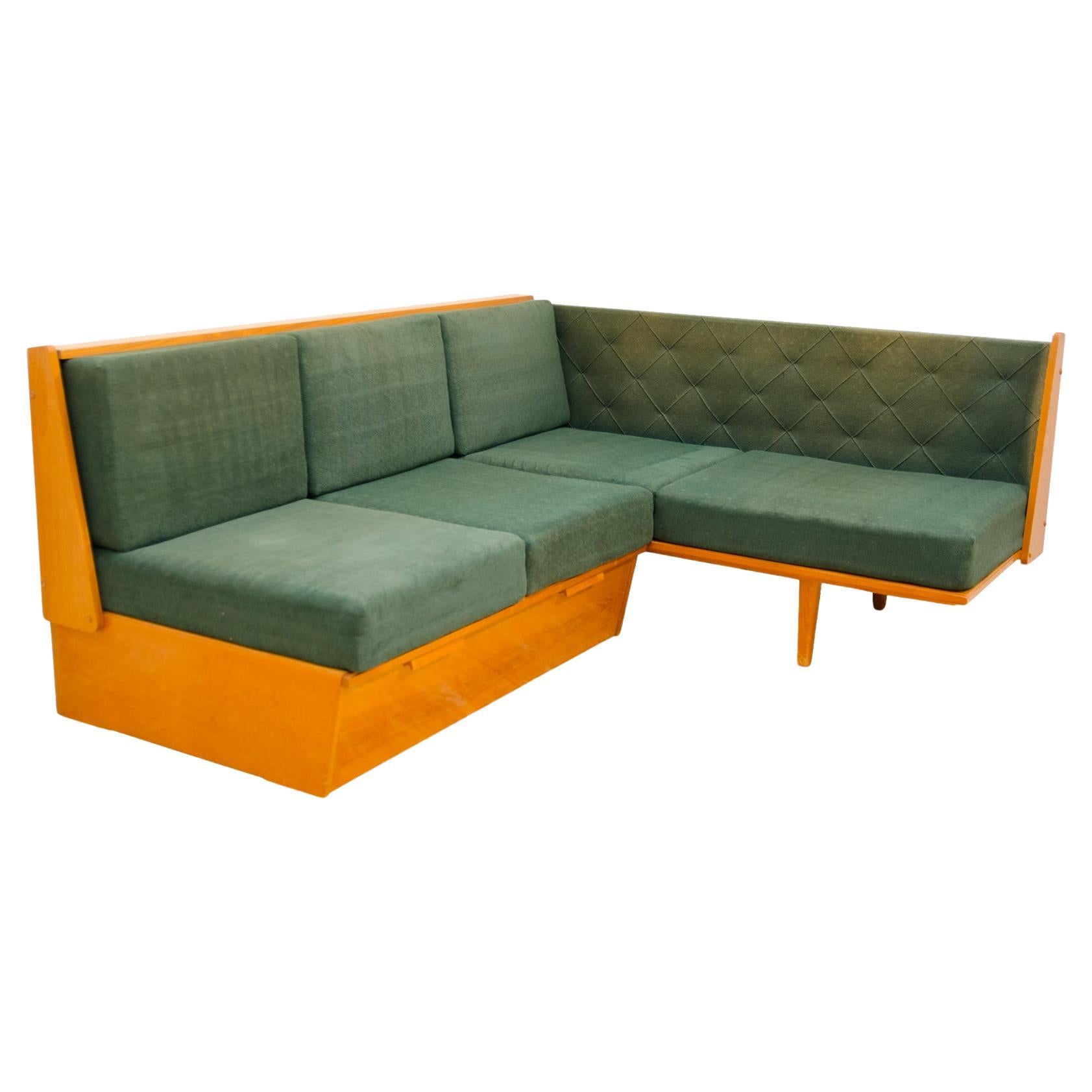 Mid century corner folding sofa, Czechoslovakia, 1960´s