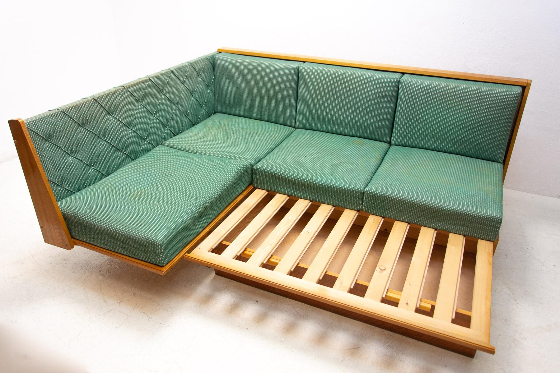 Mid Century Corner Folding Sofabed, 1960´s, Czechoslovakia For Sale 8