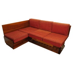 Mid century corner folding sofabed by Jindrich Halabala, Czechoslovakia, 1950´s