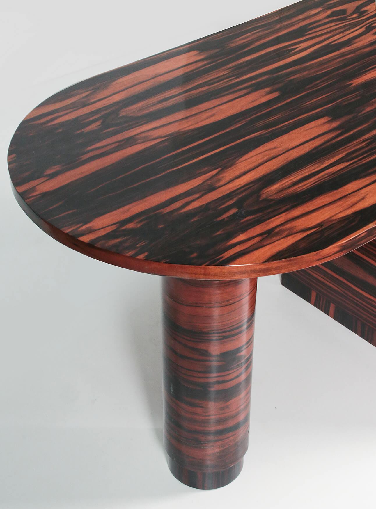 Midcentury Coromandel Ebony Veneered Desk / Side Table 3