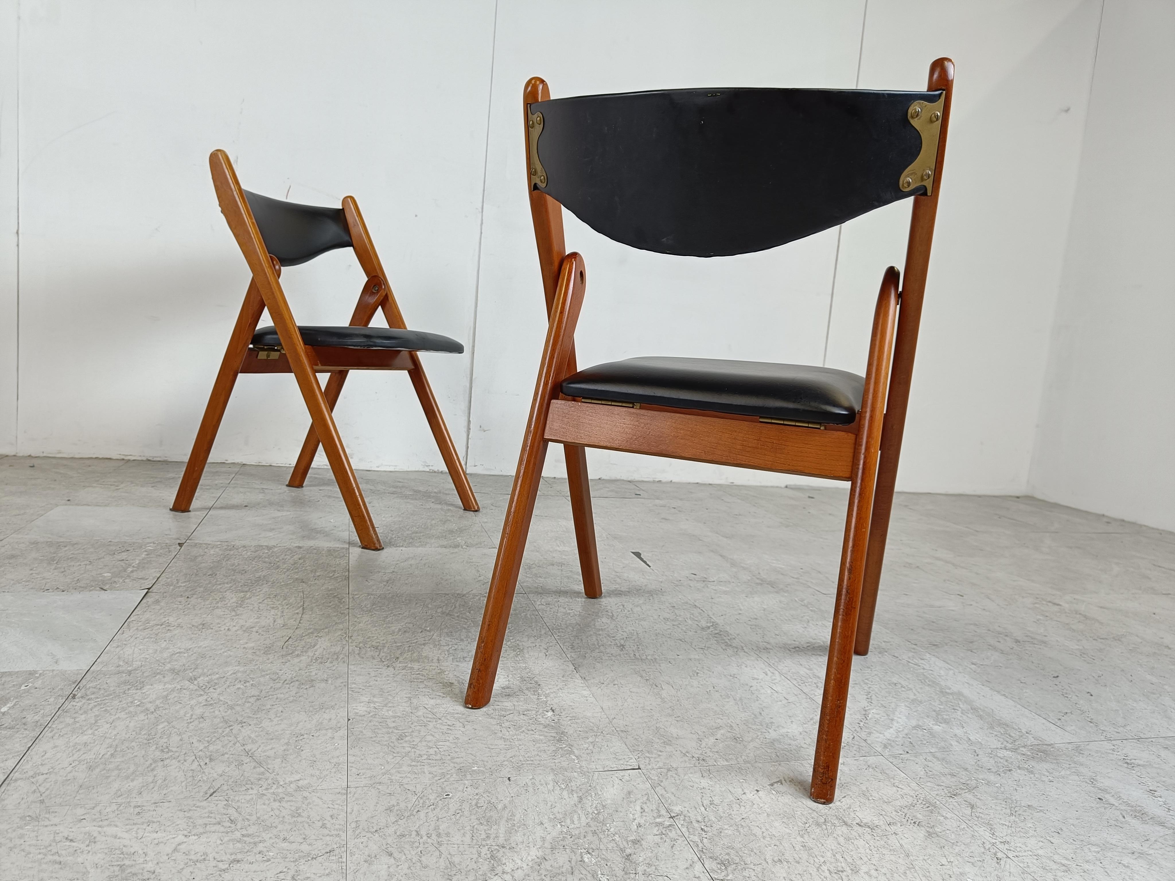 Midcentury Coronet Folding Chairs from Norquist, 1960s 2