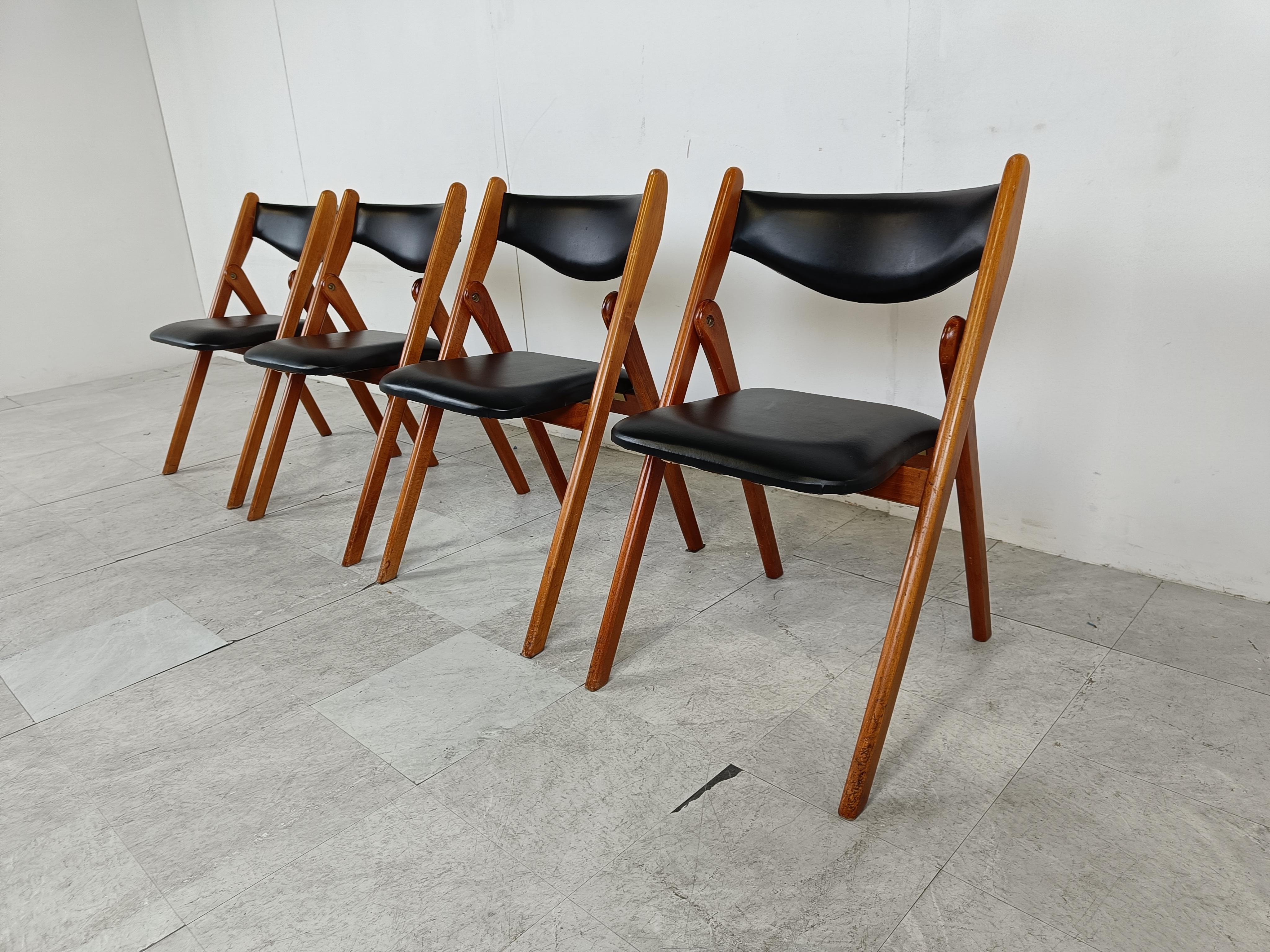 American Midcentury Coronet Folding Chairs from Norquist, 1960s
