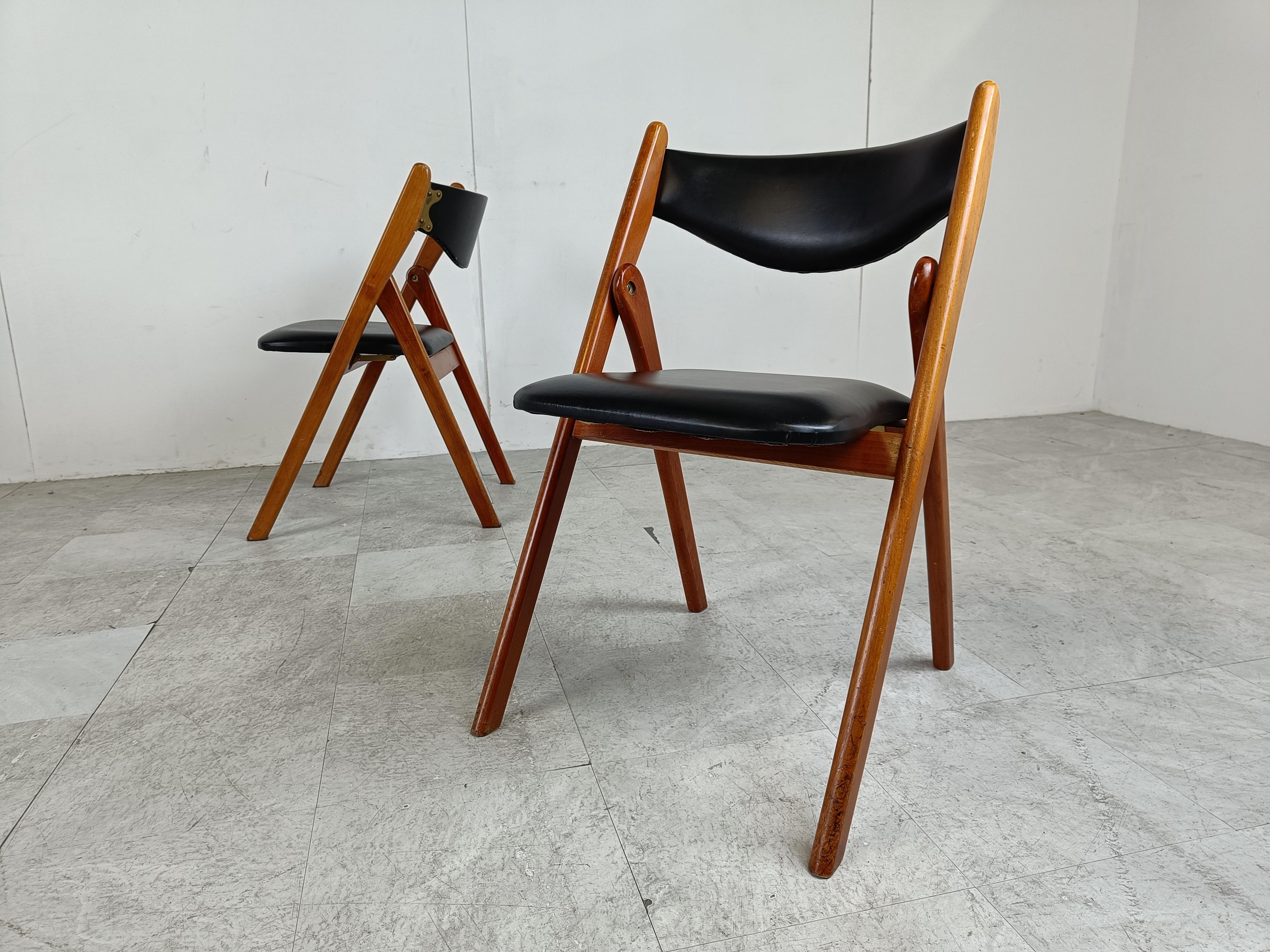 Midcentury Coronet Folding Chairs from Norquist, 1960s 1