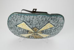 Midcentury Cortina Glaze Ceramic Wall Light with Windmill Motive, 1970s