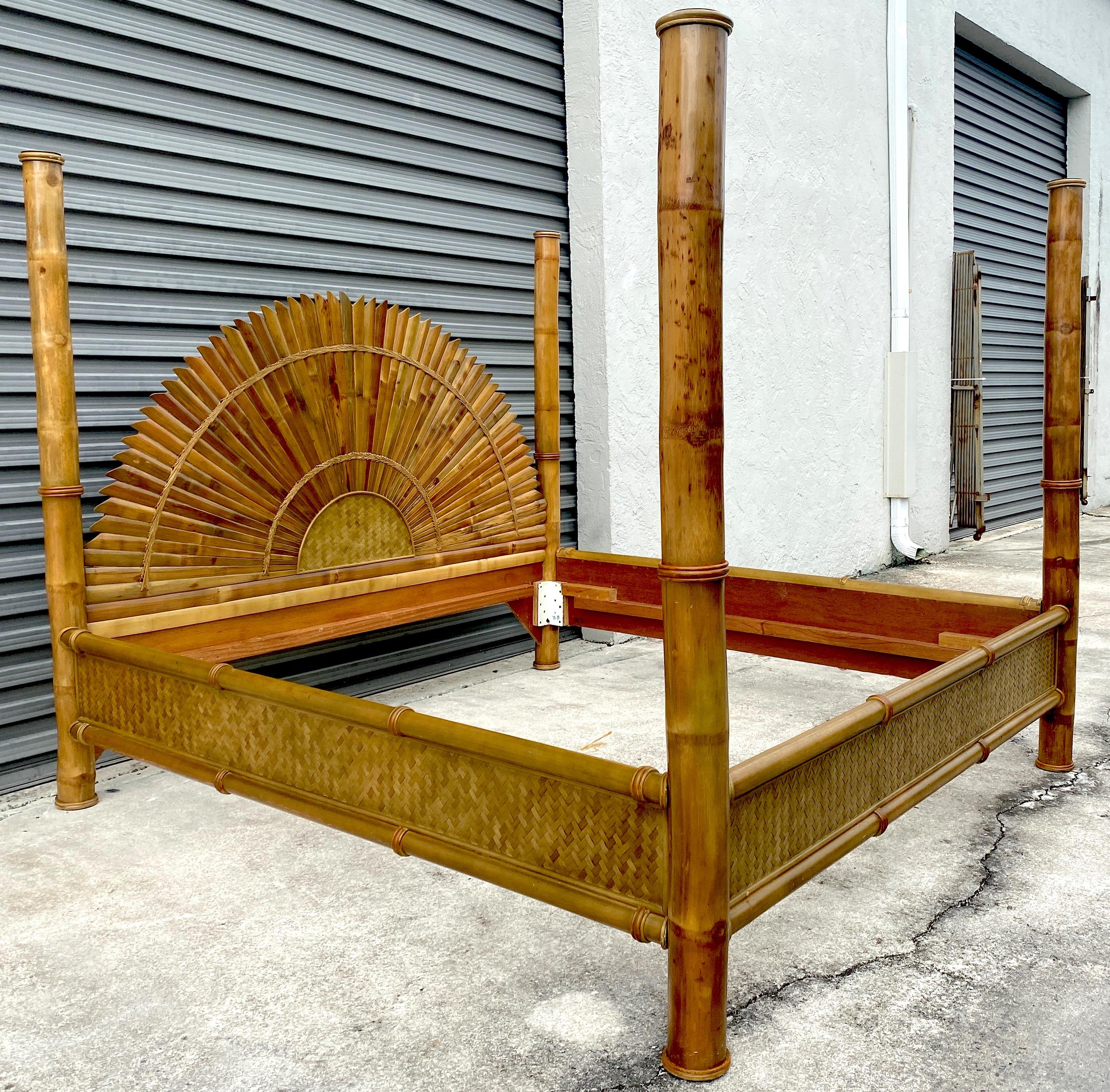 vintage bamboo bed