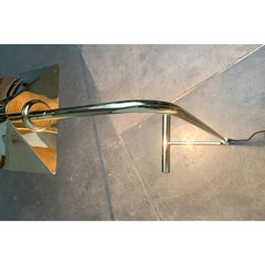 Lámpara de pie de contrapeso de latón de mediados de siglo, años 60