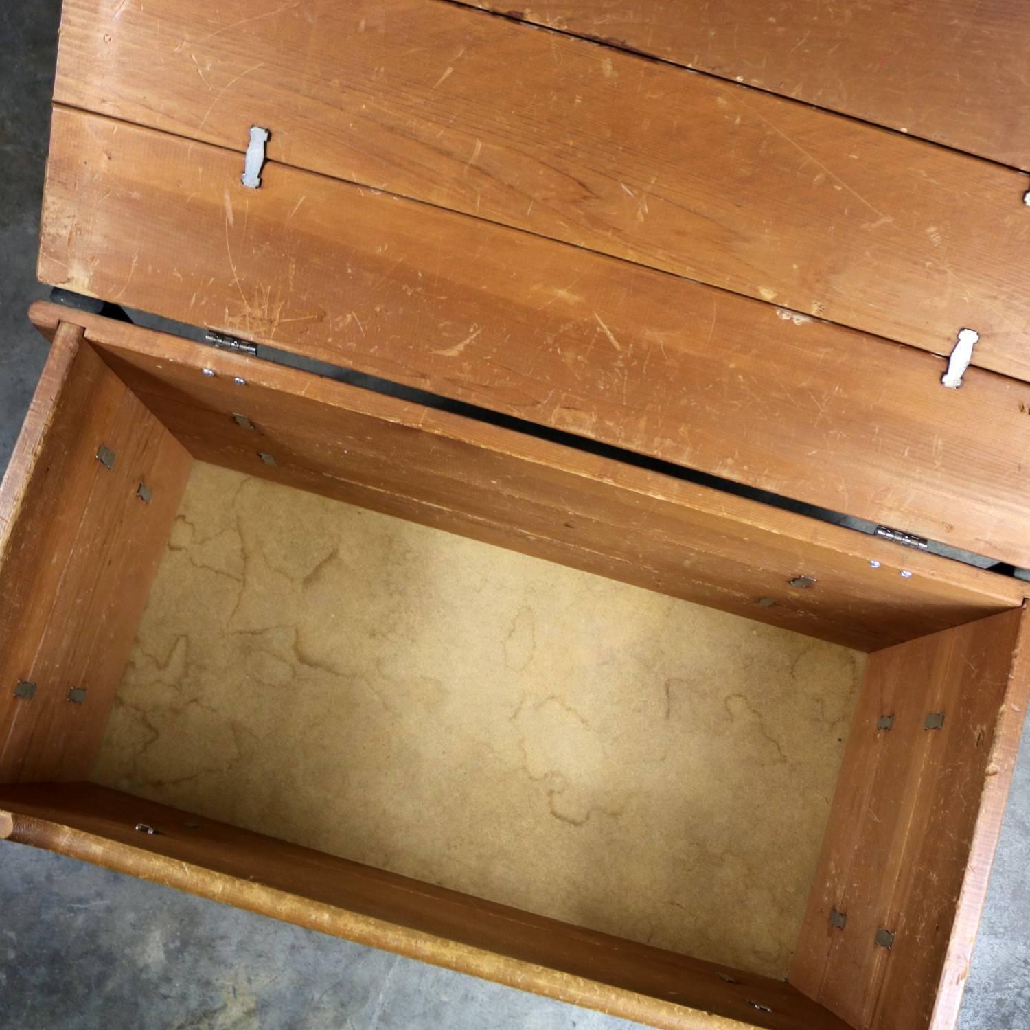 American Midcentury Cowboy Western Style Child’s Toy Box or Trunk