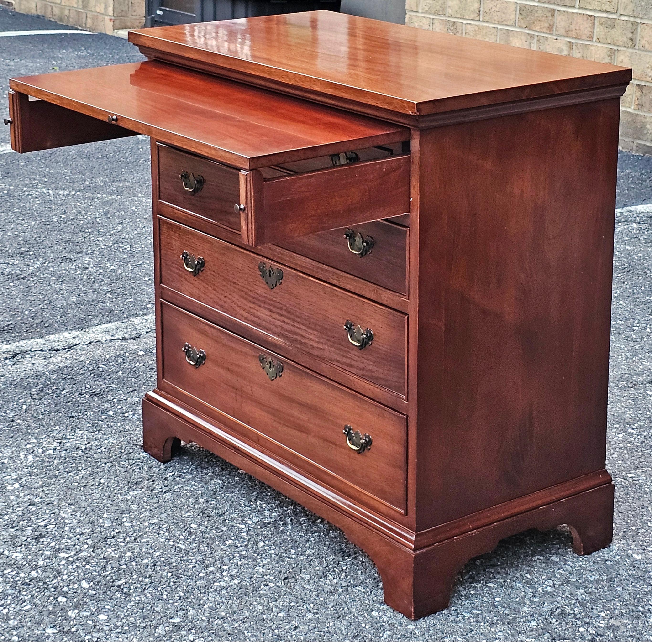 Mid Century Craftique Mahogany Secretery Chest of Drawers with Locks and Keys For Sale 2