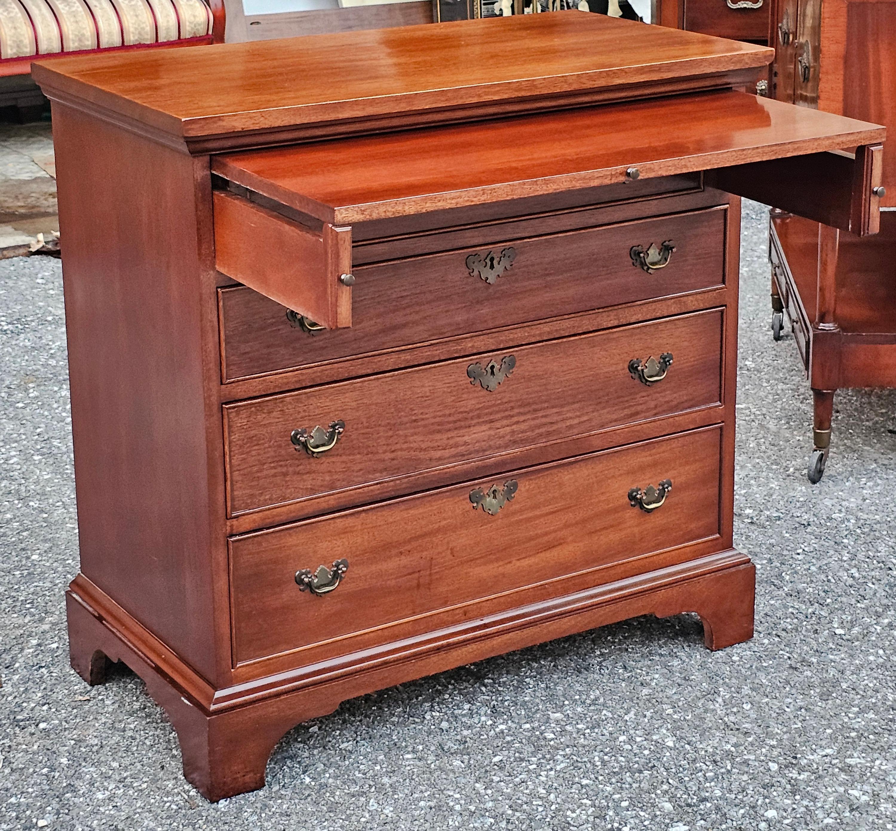 Mid Century Craftique Mahogany Secretery Chest of Drawers with Locks and Keys For Sale 3