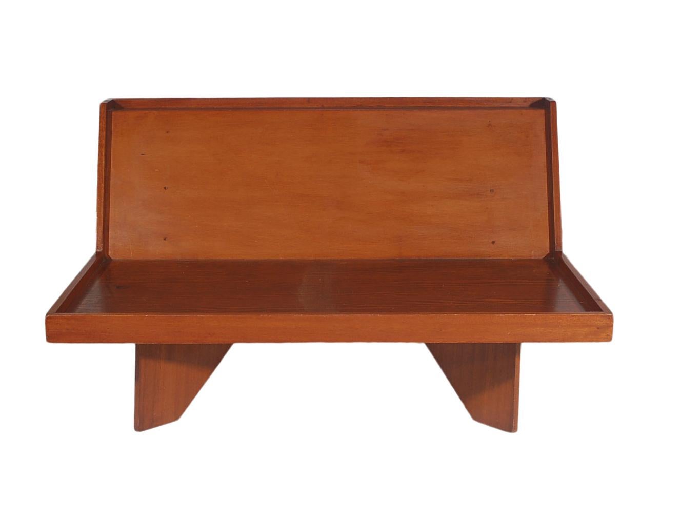 Mission Midcentury Craftsman Modern Plywood Loveseat or Sofa after Frank Lloyd Wright For Sale