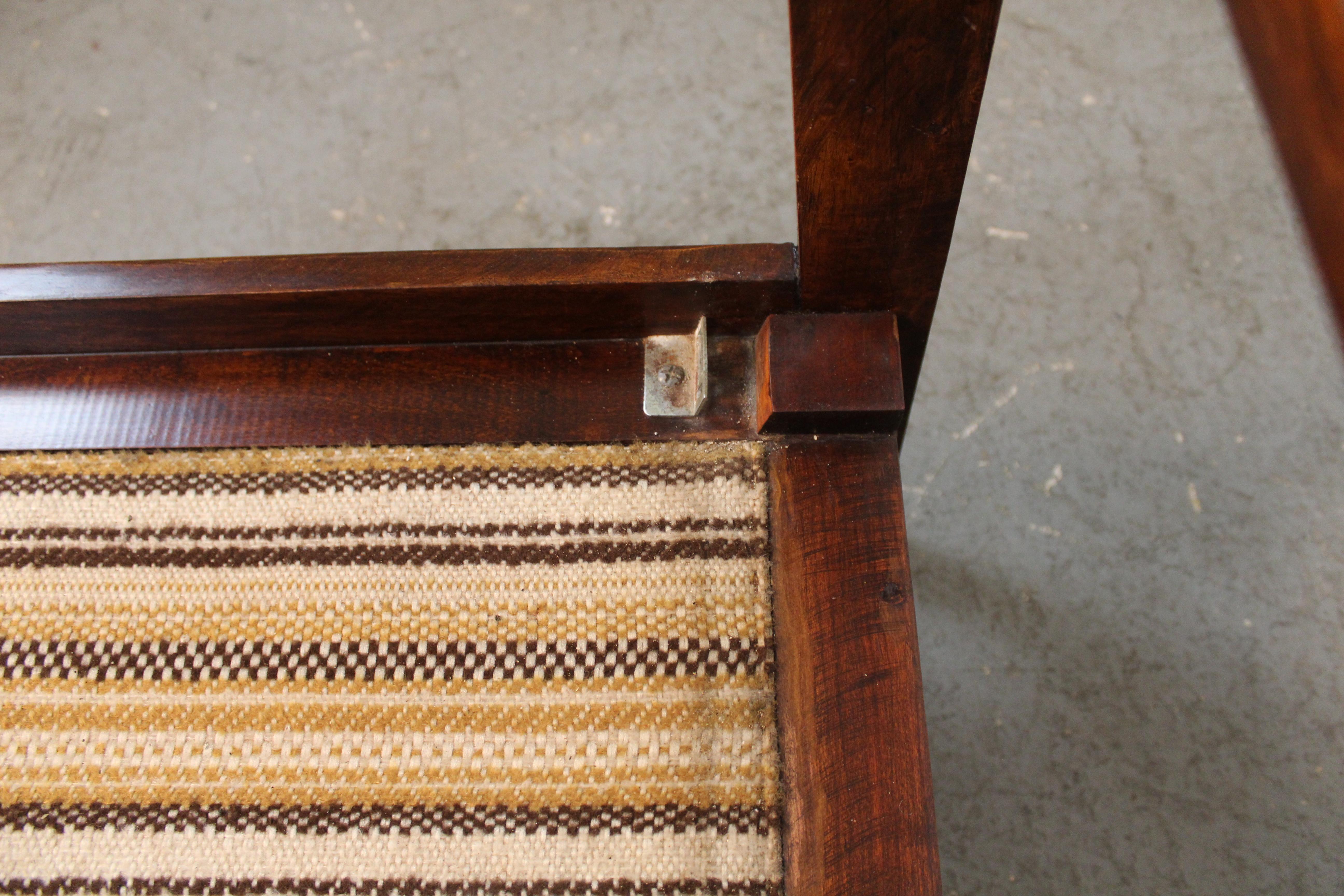 Mid-Century Craftsman Oak + Tweed Morris Chair For Sale 2