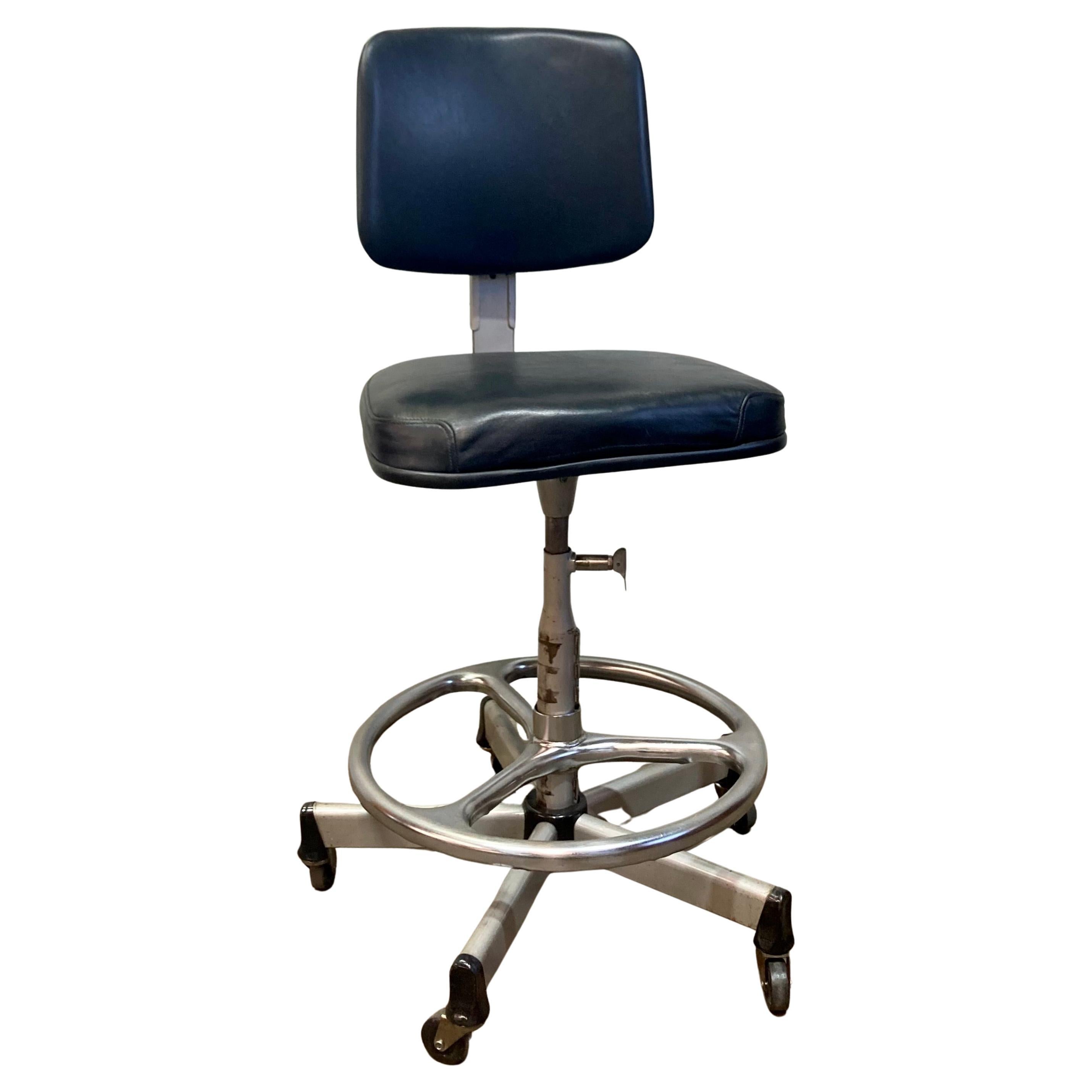 Cramer Rolling Industrial Drafting Hocker aus der Jahrhundertmitte