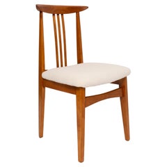 Mid-Century Cream Ivory Boucle Chair, Designed by M. Zielinski, Europe, 1960s