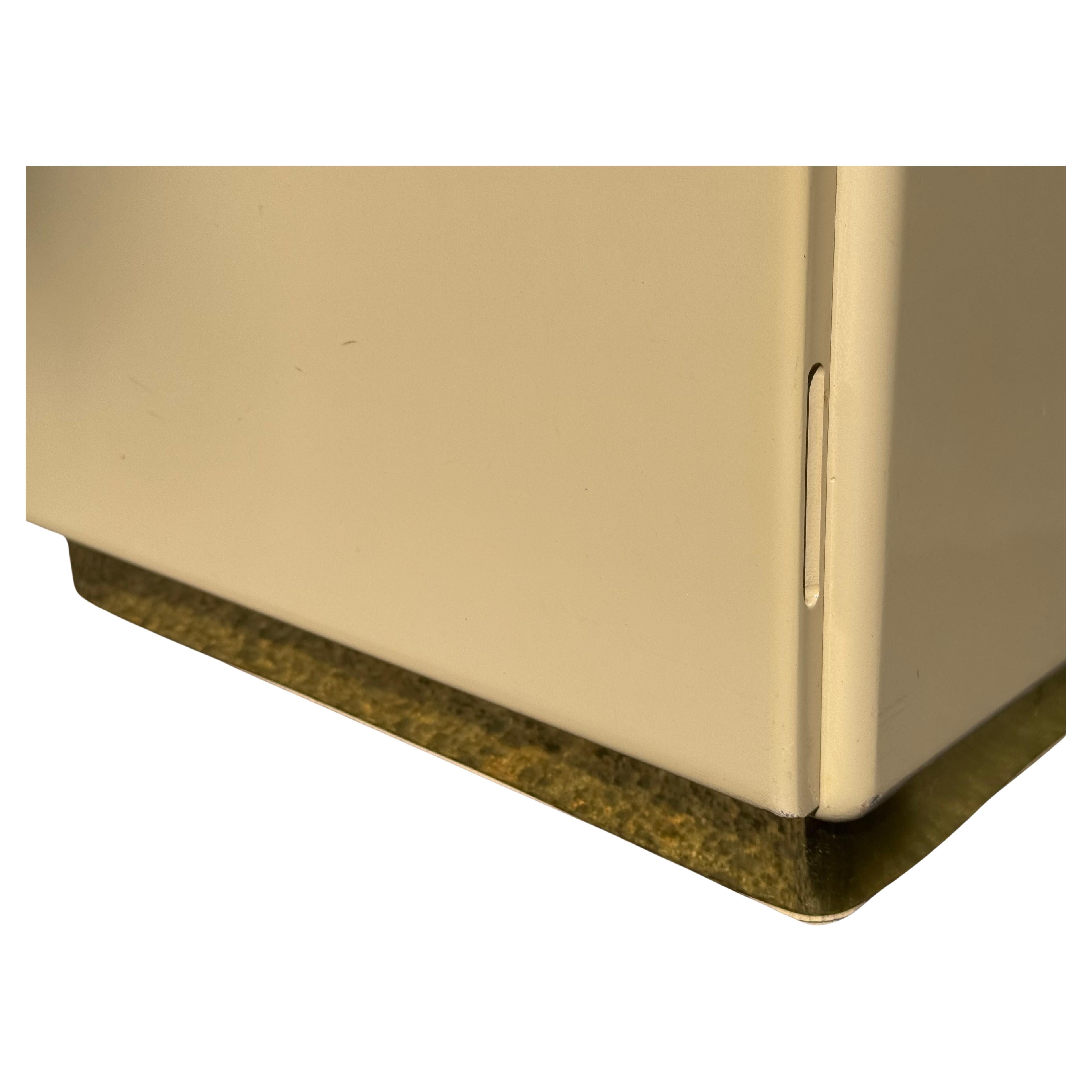 American Mid-Century Cream Lacquer Nightstands by Lane