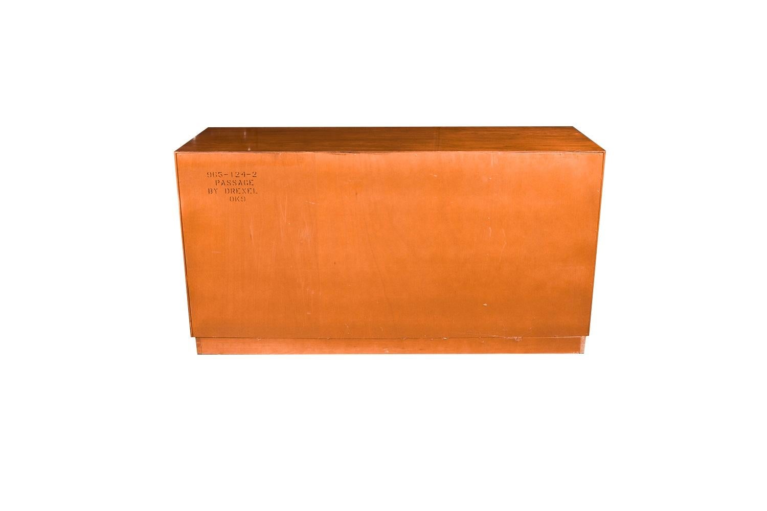 Mid-Century Credenza Dresser Boho Drexel “Accolade” Campaign Dresser For Sale 1