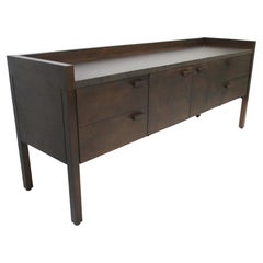Mid Century Credenza Server Stereo Cabinet in the style of Harvey Probber