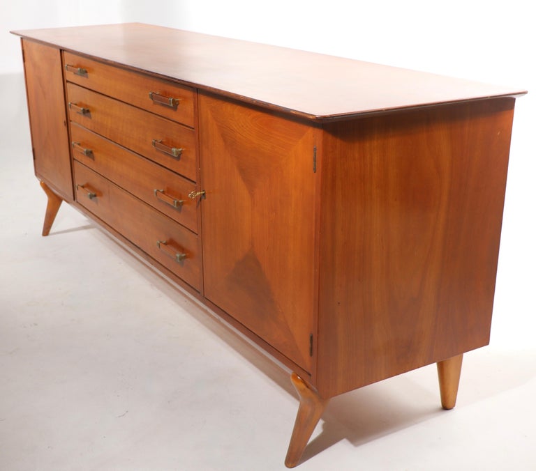 Mid Century Credenza Sideboard Dresser by Renzo Rutily for Johnson Furniture Co. 4
