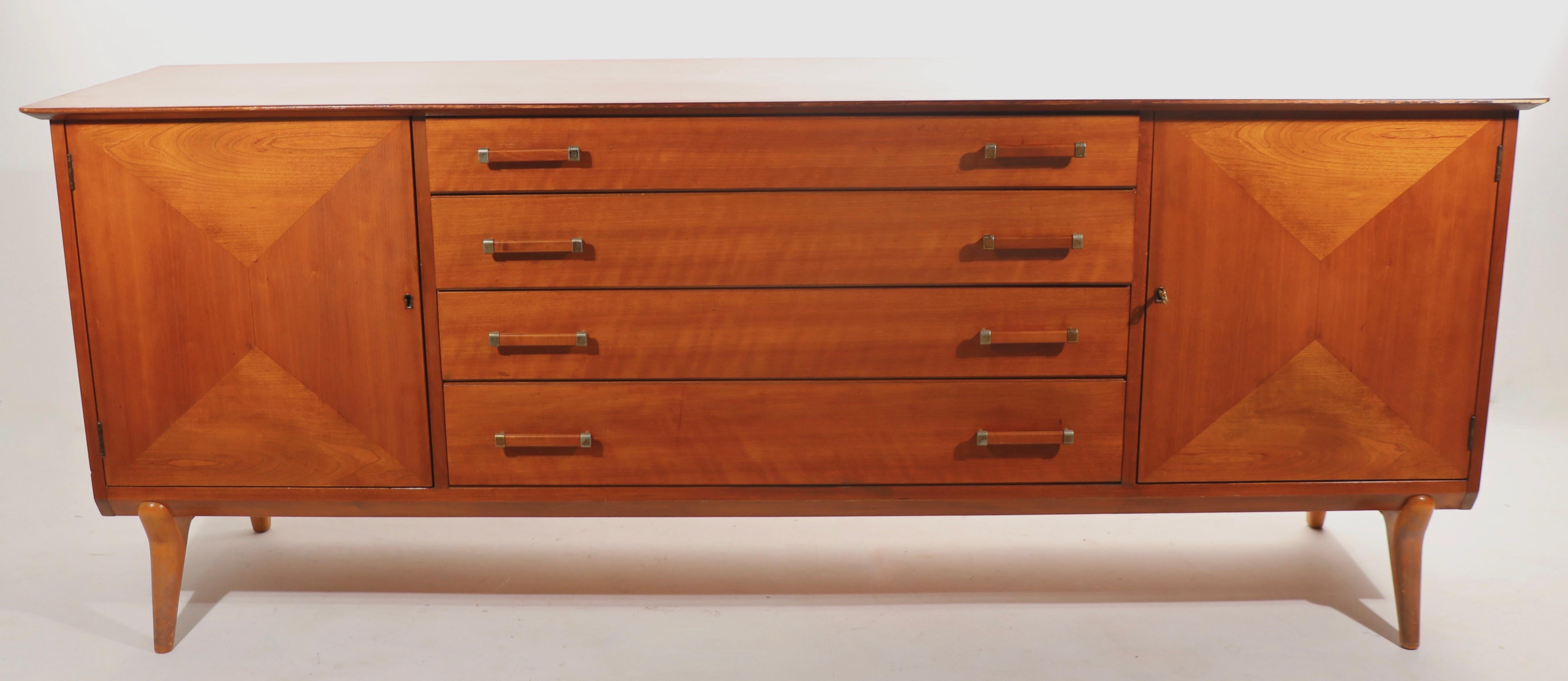 Mid-Century Modern Mid Century Credenza Sideboard Dresser by Renzo Rutily for Johnson Furniture Co.