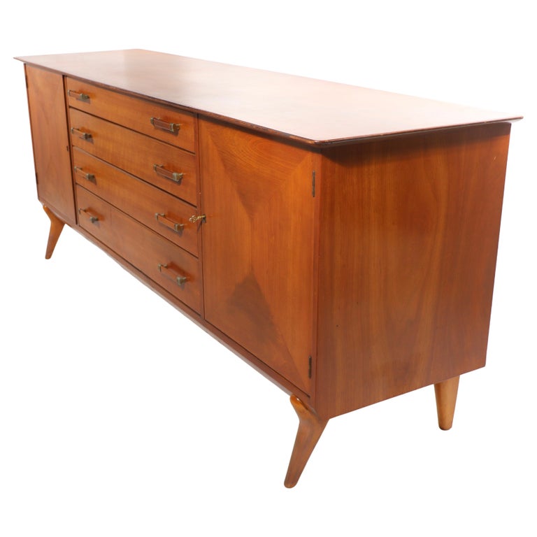 Mid Century Credenza Sideboard Dresser by Renzo Rutily for Johnson Furniture Co.