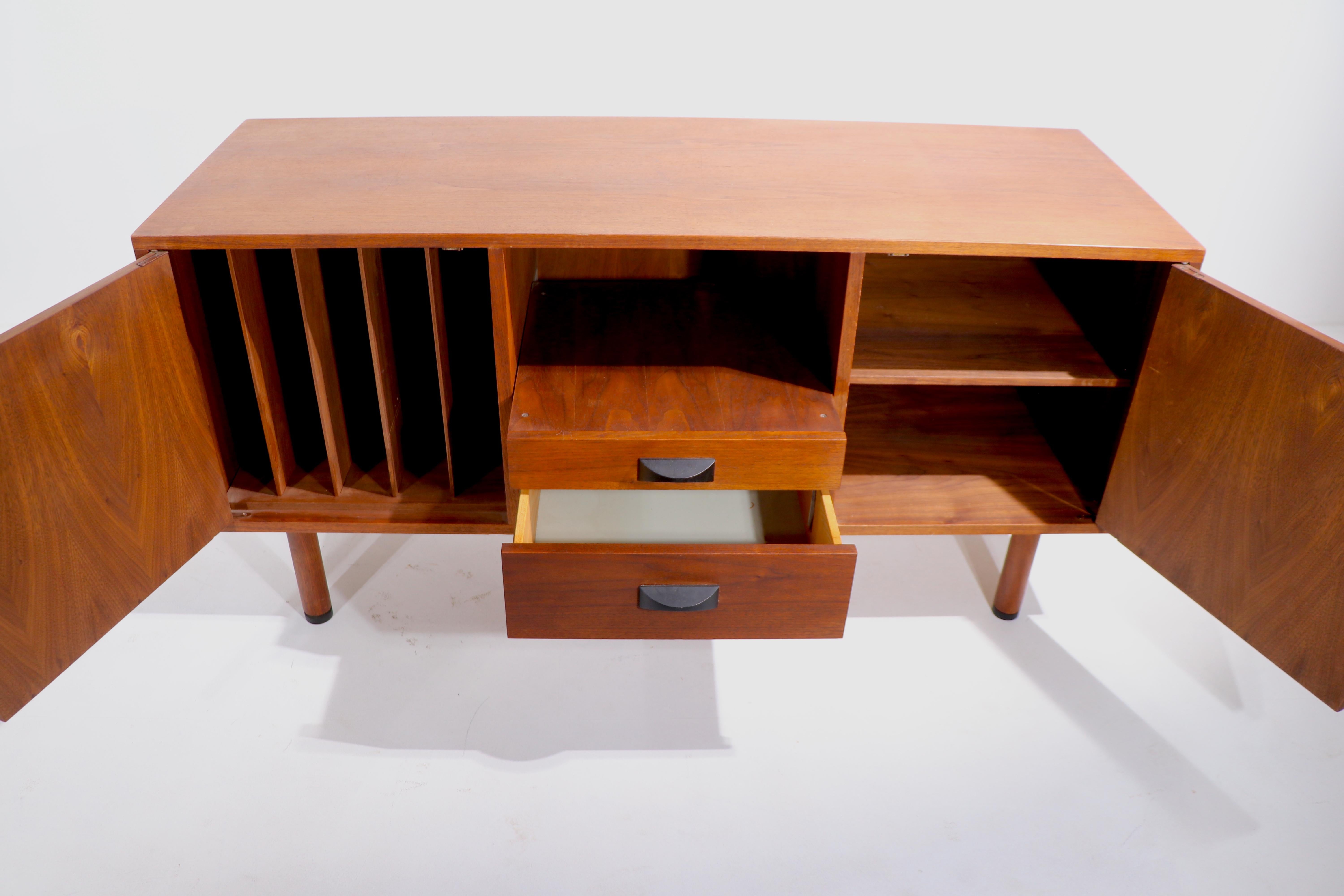 20th Century Mid Century Credenza Stereo Cabinet by Hardwood House After Risom