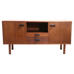 Vintage Mid Century Credenza Stereo Cabinet by Hardwood House After Risom