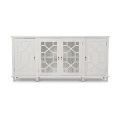 Mid Century Credenza - True White Finish