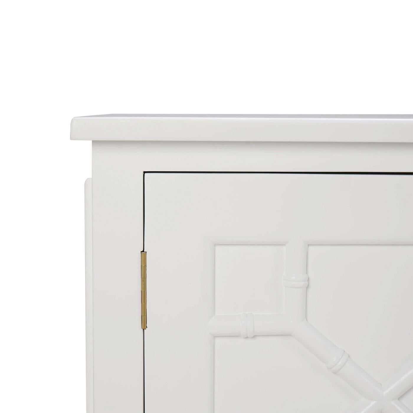 Wood Mid Century Credenza - True White Finish For Sale