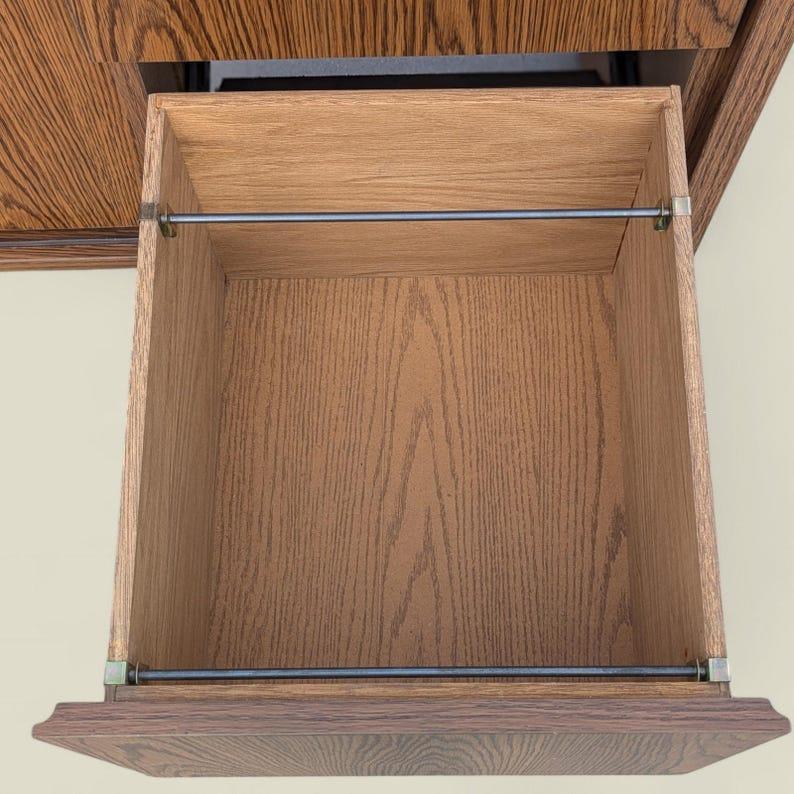 Mid Century Credenza, Vintage, Laminate, Faux Wood, Oak, Formica, Sideboard. In Good Condition For Sale In Rancho Cucamonga, CA