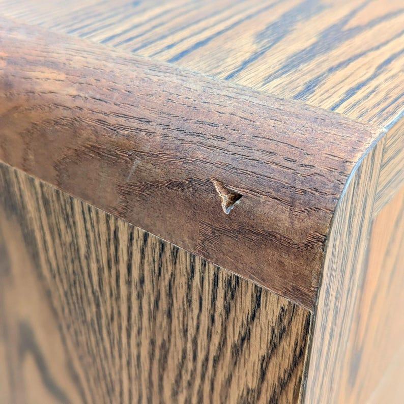 Mid Century Credenza, Vintage, Laminate, Faux Wood, Oak, Formica, Sideboard. For Sale 1