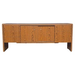 Anrichte aus der Mitte des Jahrhunderts, Vintage, Laminat, Kunstholz, Eiche, Formica, Sideboard.