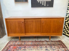 Mid Century Credenza with Sliding Doors