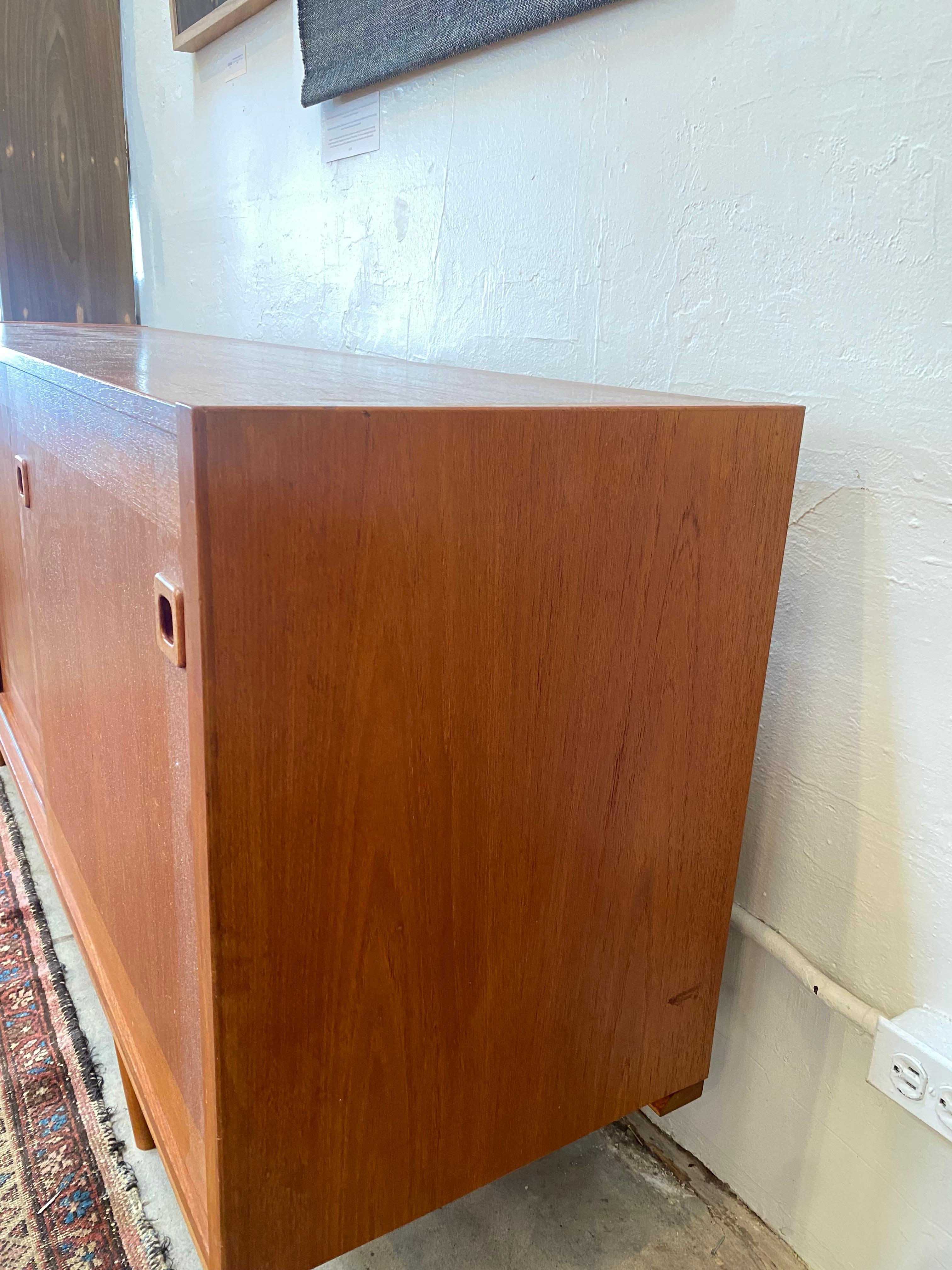 Mid Century Credenza with Sliding Doors  1