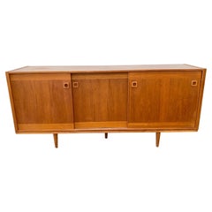 Mid Century Credenza with Sliding Doors 