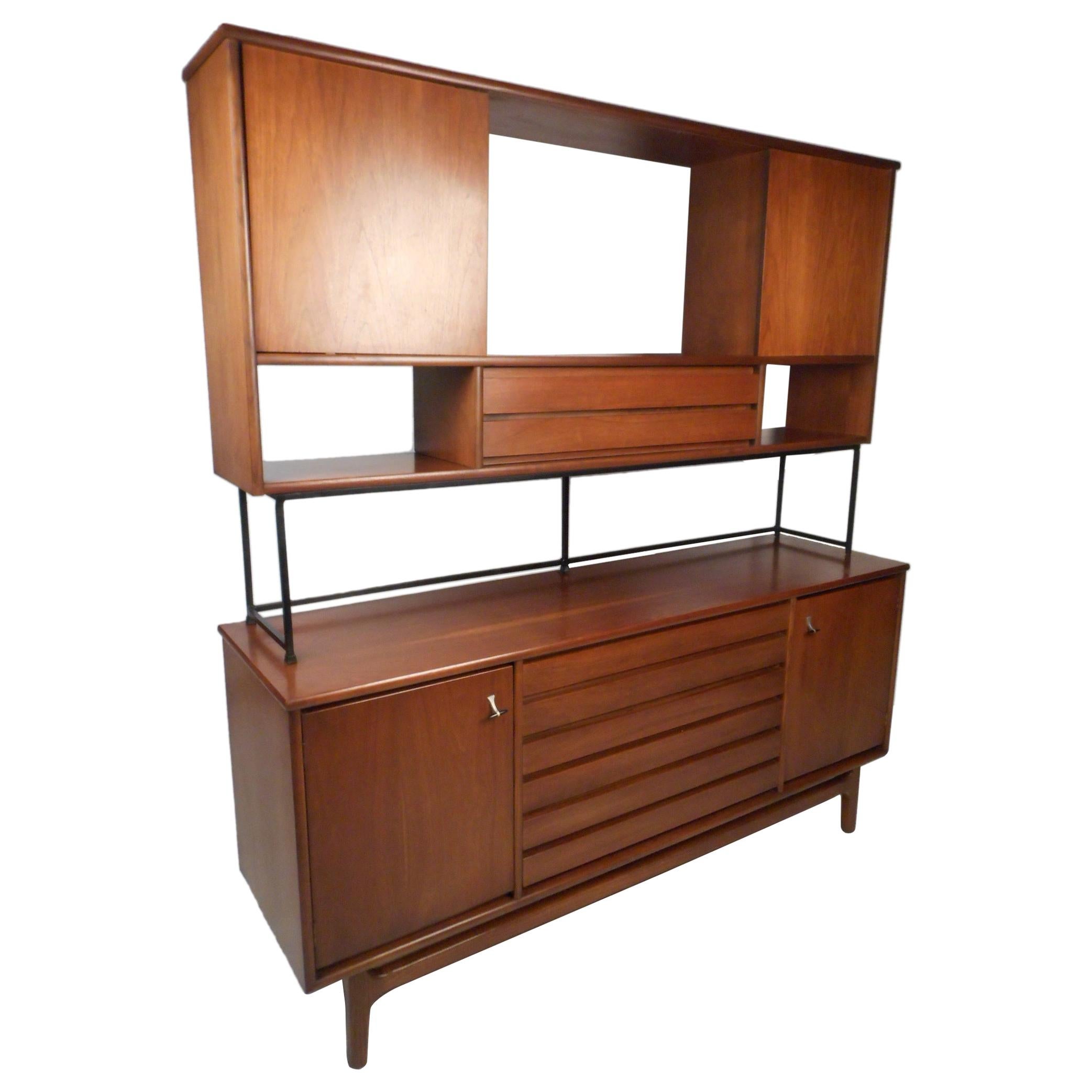 Midcentury Credenza with Topper by Stanley