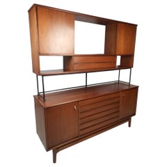 Midcentury Credenza with Topper by Stanley