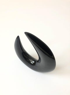 Mid-Century Crescent Moon Ceramic Vase