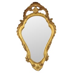 Mid Century Crested Mirror Classic Gold Mirror France