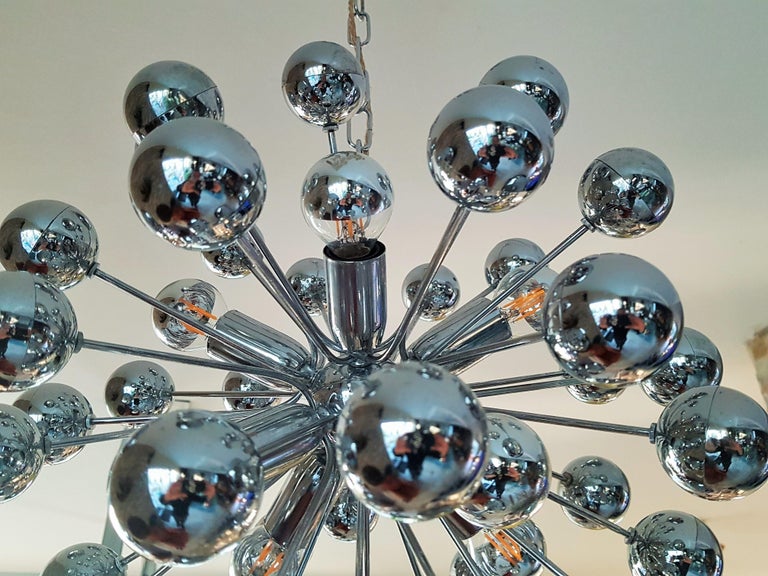 1970 GUZZINI SUSPENSION PLAFONNIER MODERNISTE SPACE-AGE Arteluce Stilnovo Lucite