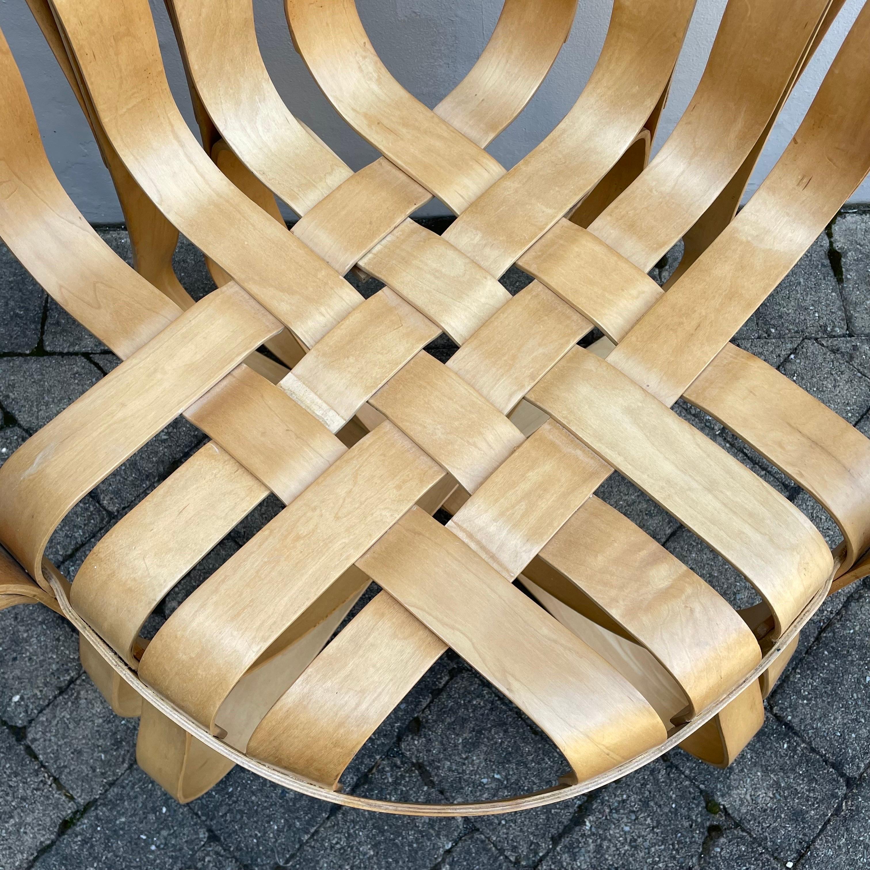 Mid Century Cross Check Bent Maple Chair von Frank Gehry für Knoll, 1993 (amerikanisch) im Angebot
