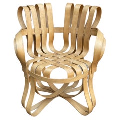 Mid Century Cross Check Bent Maple Chair by Frank Gehry for Knoll, 1993