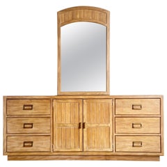 Mid Century Cross Country Dresser With Mirror by Drexel Furniture - 2 Pieces