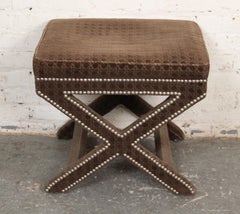 Mid-Century Cross Leg Stool