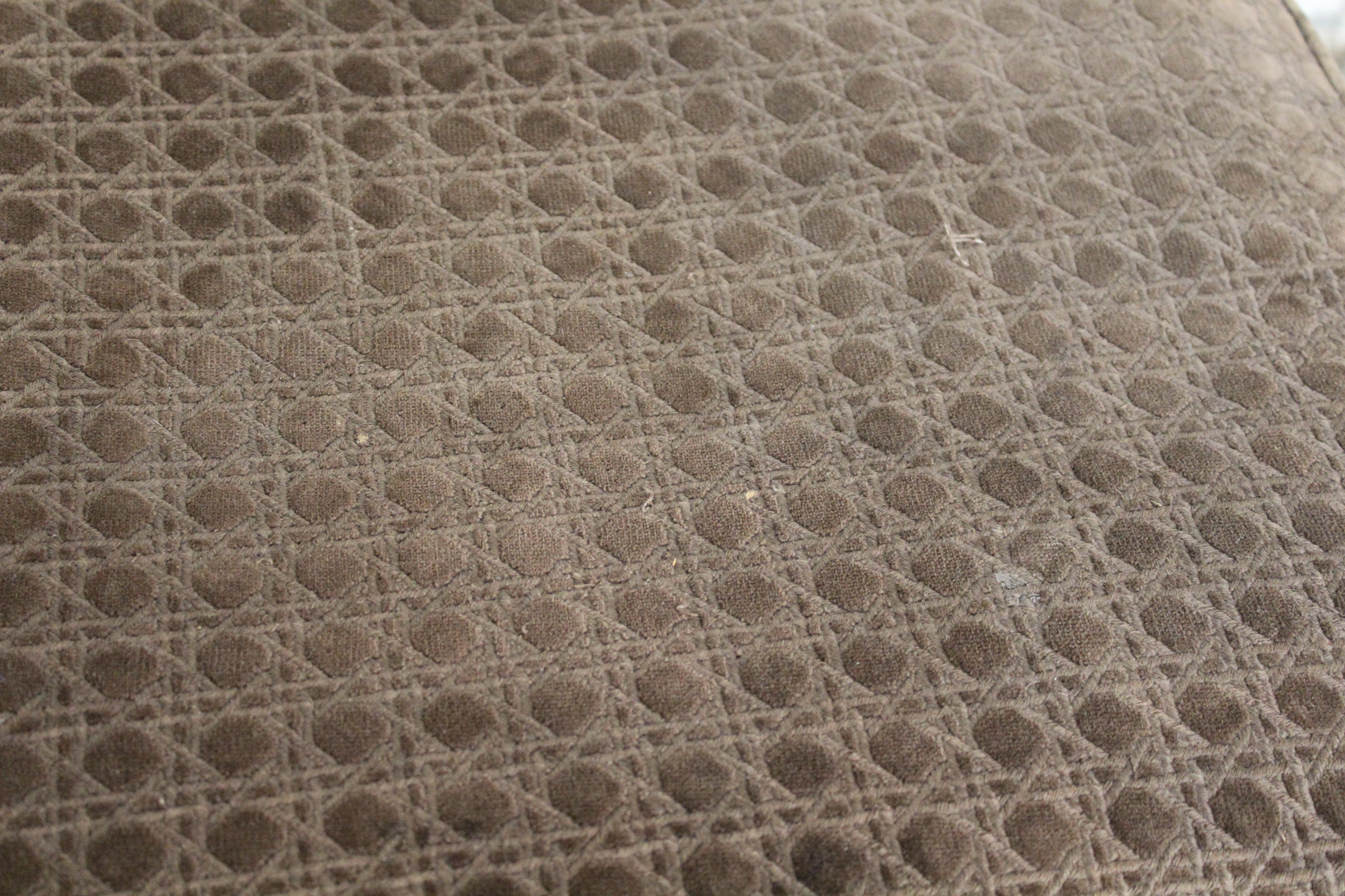 Velours Tabouret à pieds croisés Mid-Century en vente