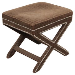 Mid-Century Cross Leg Stool