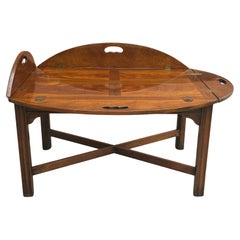 Mid Century Crotch Mahogany Butler's Cocktail Table by Drexel