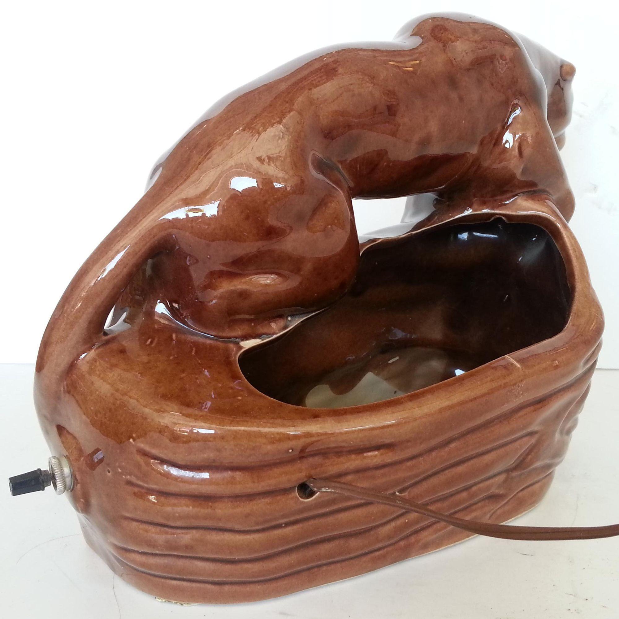 Américain Lampe TV Crouching Puma Panther du milieu du siècle en vente