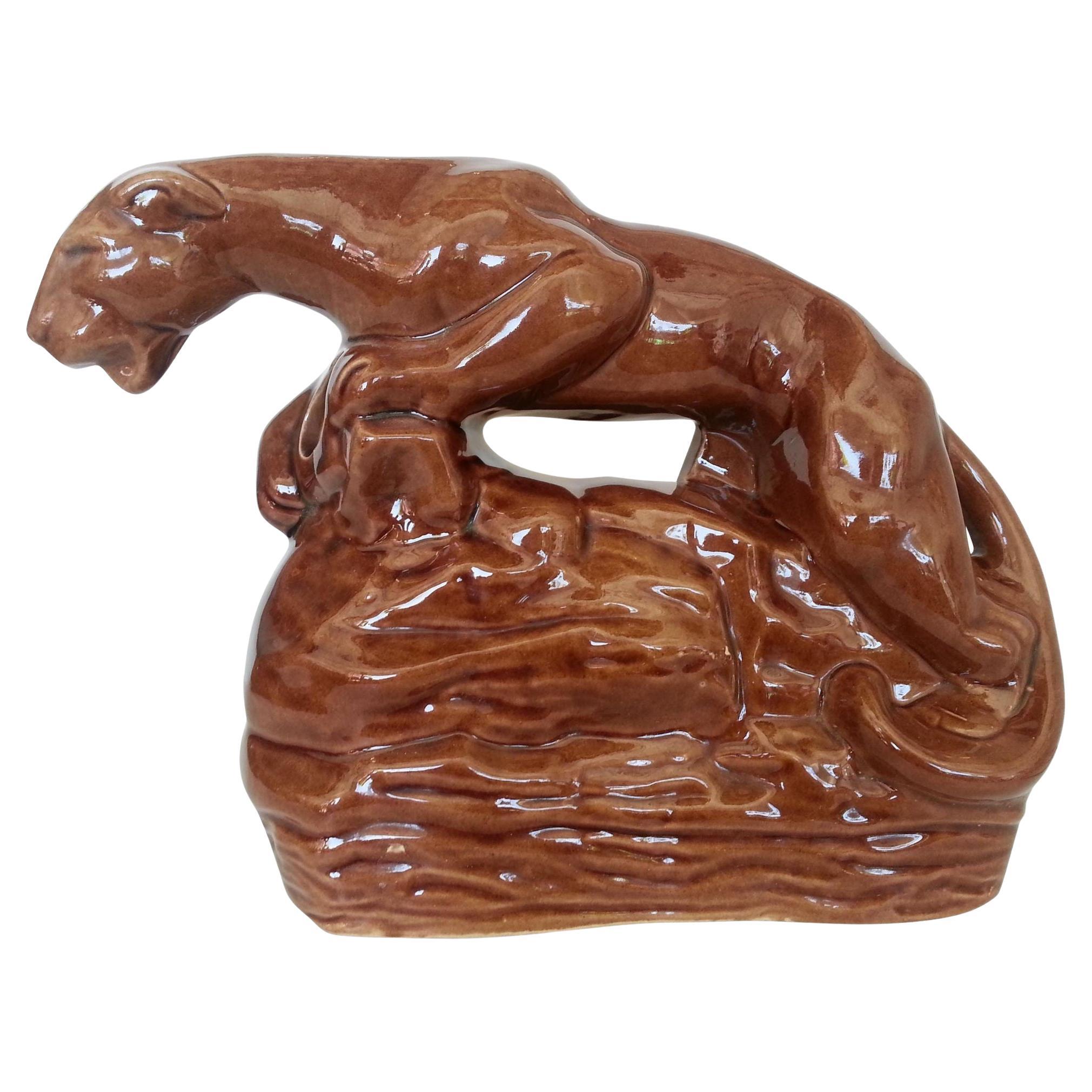 Lampe TV Crouching Puma Panther du milieu du siècle