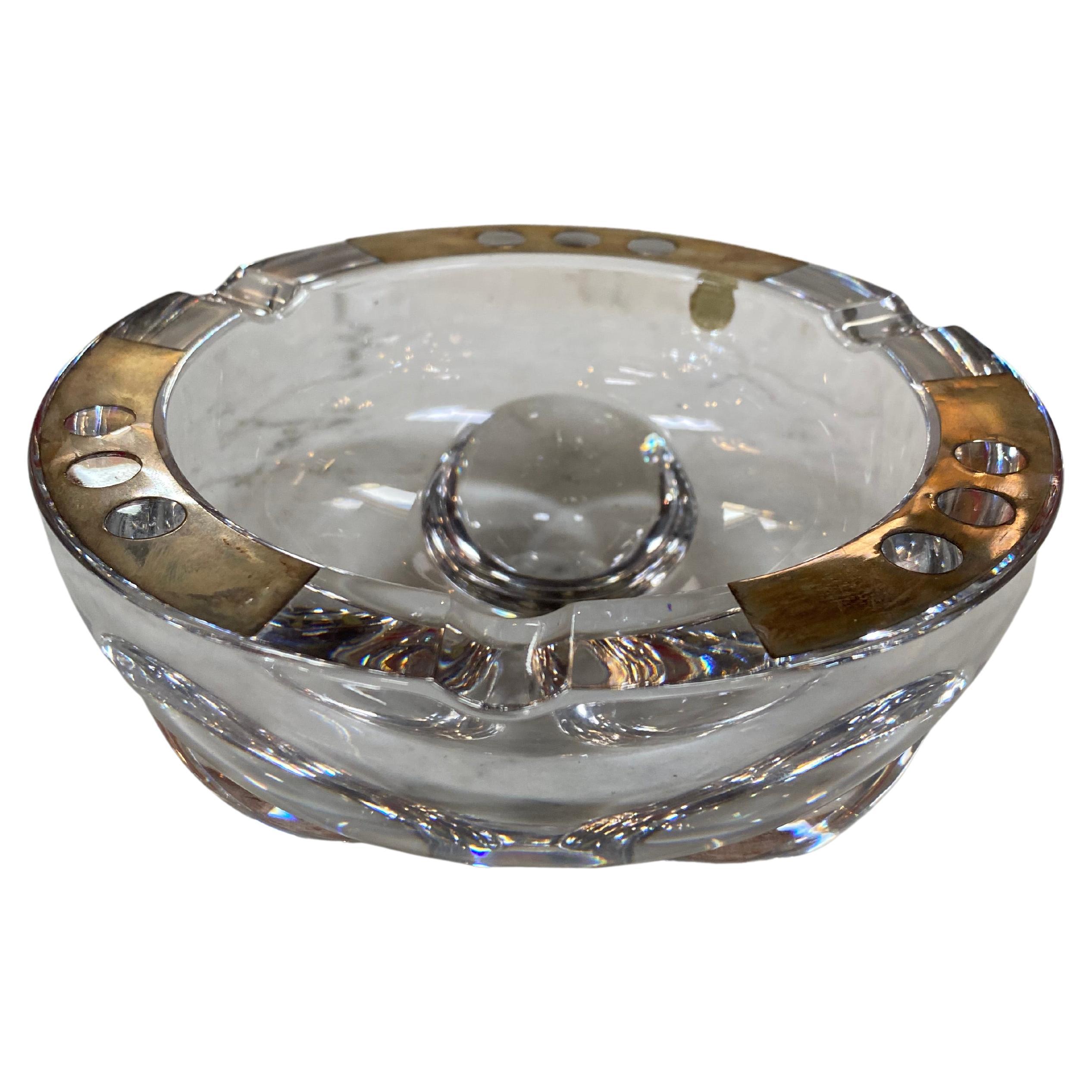 Vintage French Baccarat Crystal Ashtray at 1stDibs