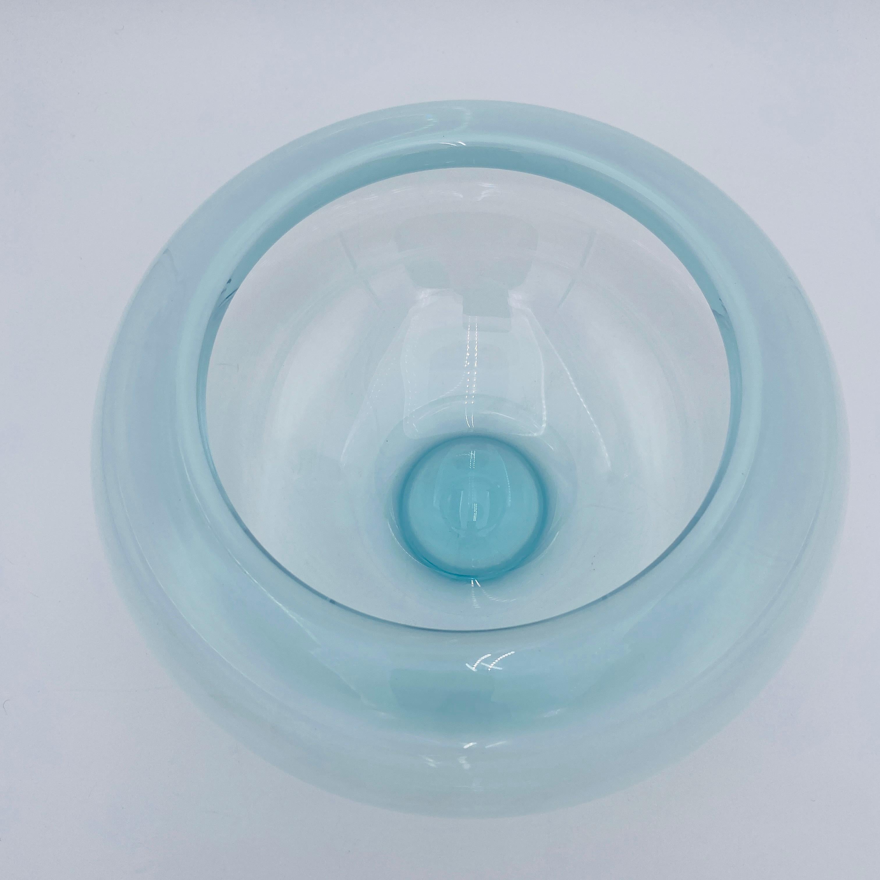 Danish Mid Century Crystal Bowl by Per Lutken for Holmegaard, Denmark For Sale